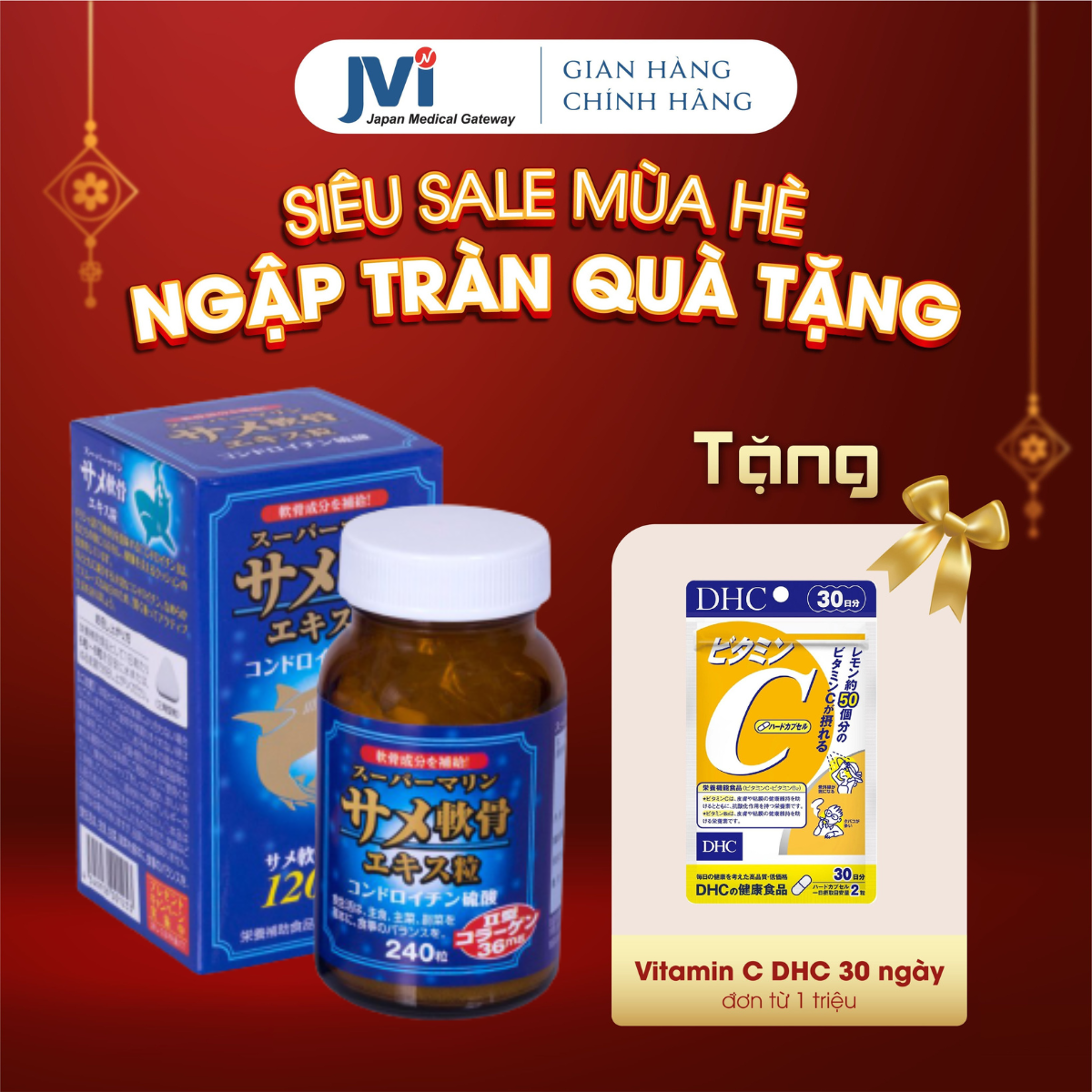 [Nhập Khẩu] Sụn cá mập Nhật Bản chính hãng. Viên uống sụn cá mập Nhật Bản Super Marine 240 viên nhập khẩu chính hãng. Bổ sung dưỡng chất cho khớp