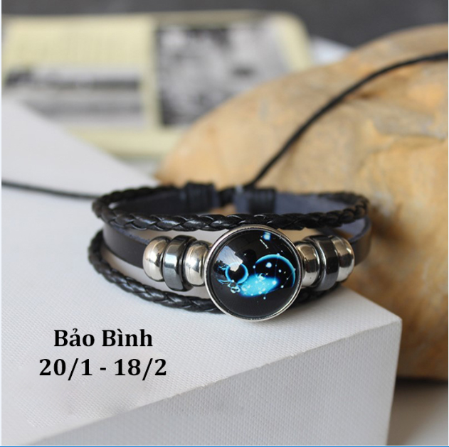 Vòng tay nam nữ 12 chòm sao BẢO BÌNH cung hoàng đạo giá rẻ phụ kiện thời trang unisex