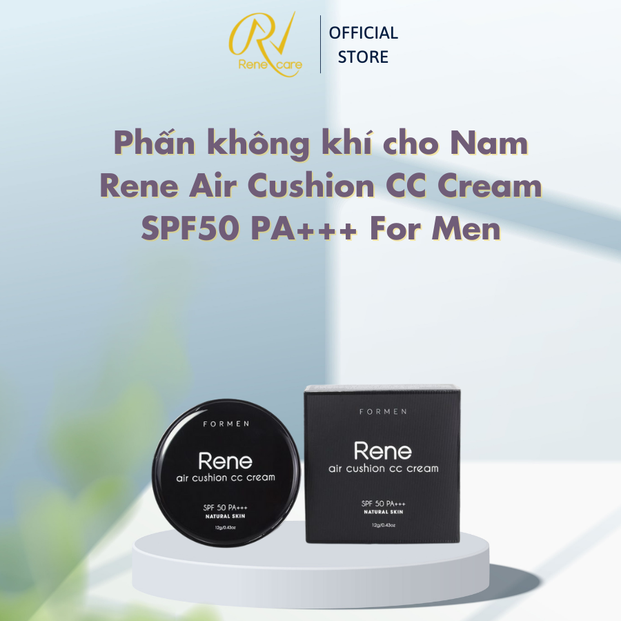 Phấn không khí cho Nam (Công nghệ nano; lót; nền; dưỡng; chống nắng) Daily Rene Air Cushion CC Cream SPF50 PA+++ For Men from USA