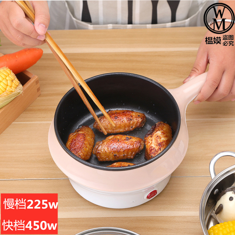 Nồi lẩu mini 2 tầng đa năng chống dính kèm vỉ hấp inox