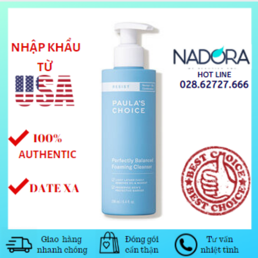 Sữa Rửa Mặt Dành Cho Da Dầu Lão Hóa Paulas Choice Resist Perfectly Balanced Foaming Cleanser