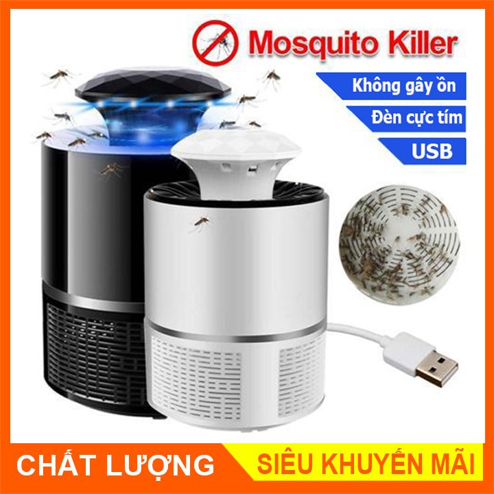 Đèn bắt muỗi thông minh, đèn diệt muỗi tia cực tím, đèn bắt muỗi cực tím uv cổng usb không độc hại