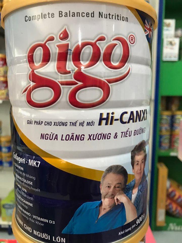 Sữa bột Gigo Hi-Canxi lon 900g (ngừa loãng xương và tiểu đường)
