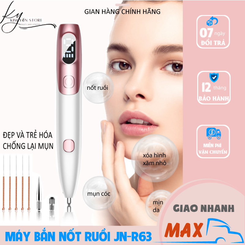 Máy đốt nốt ruồi, mụn thịt, mụn ruồi, xóa hình xăm nhỏ, mụn cóc, tàn nhang mini JOYCARE JN R63 mode 9, có đèn, nhỏ gọn, dễ dàng sử dụng