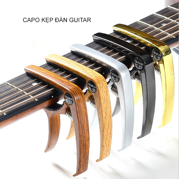 Capo kẹp dùng cho đàn Guitar để tăng độ cao của âm, bằng hợp kim chắc chắn