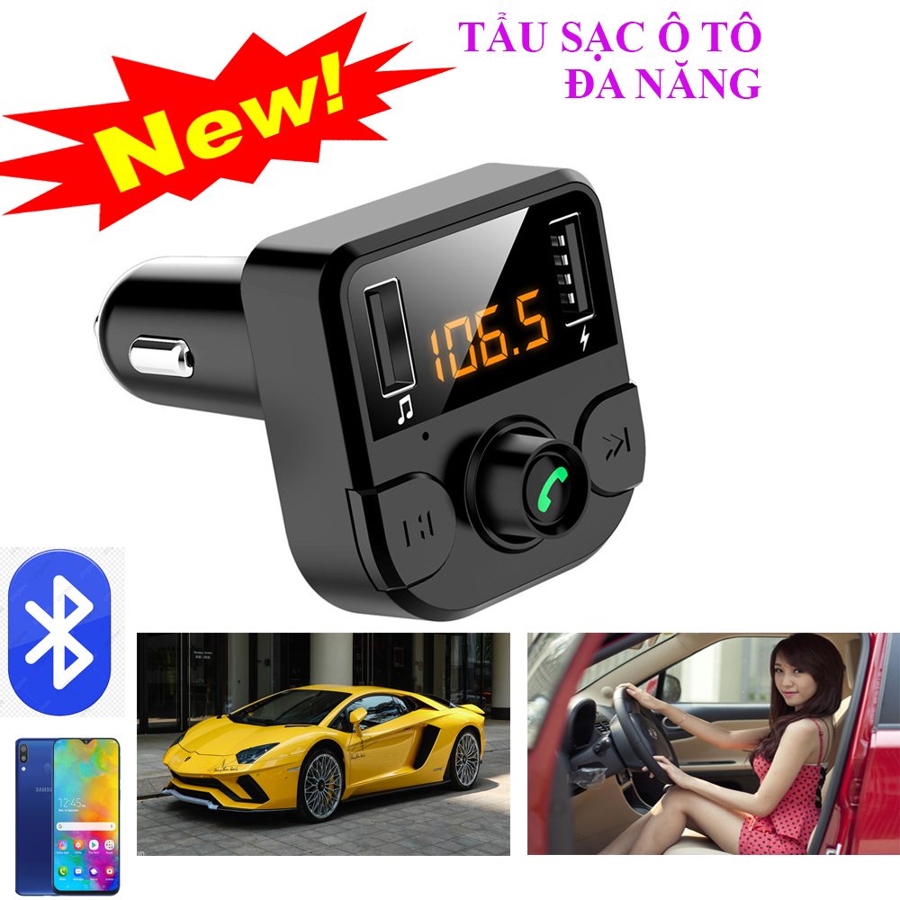 MuaTẩu Sạc Ô Tô - Kết Nối Bluetooth, Sạc Pin Nhanh Nghe Điện Thoại Rảnh Tay, sang trọng gọn nhẹ  - BH 3 Tháng - Lỗi 1 đổi 1 trong 7 ngày đầu .[MUA NGAY] SỐ LƯỢNG CÓ HẠN