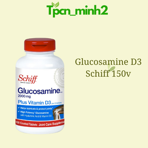  Hỗ Trợ Xương Khớp Schiff Glucosamine 2000mg Plus Vitamin D3 