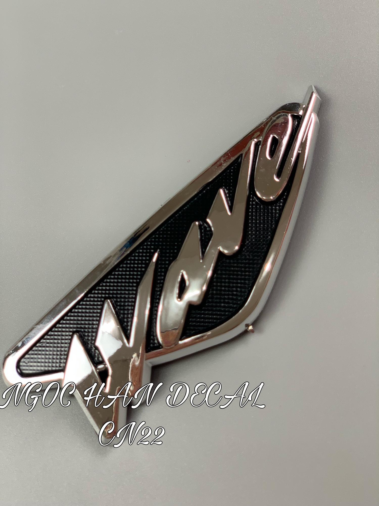 [HCM]Chữ Wave bằng nhựa mạ crom dán mặt nạ xe Wave -- NGỌC HÂN DECAL
