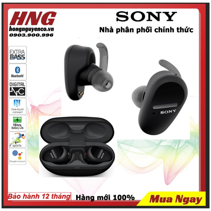 {Tặng voucher + phí vận chuyển} Tai nghe bluetooth không dây Thể thao Chống ồn Sony WF-SP900 - Hàng phân phối trực tiếp chính hãng - Bảo hành 1 năm toàn quốc