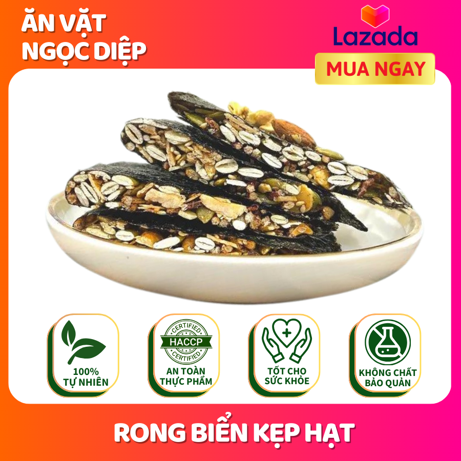 Rong biển kẹp hạt tân lộc phát 1kg - combo 2 bịch 500g
