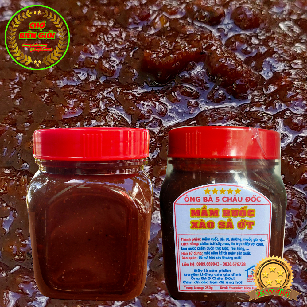 Mắm Ruốc Xào Sả Ớt Chấm Trái Cây Ăn Liền Không Cần Chế Biến Hủ 250gr