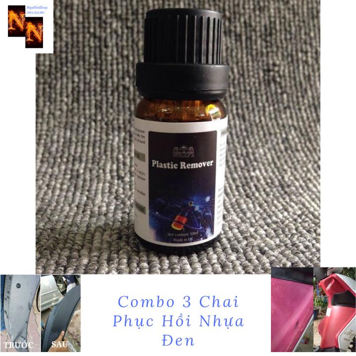 Combo 3 Chai Remover Làm Mới Và Bảo Dưỡng Nhựa Nhám Xe