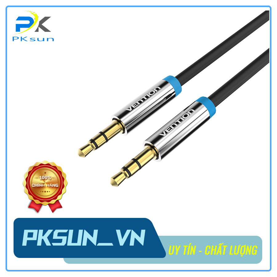 Cáp âm thanh audio 3.5mm vention p350ac 2m hàng chính hãng , pksun