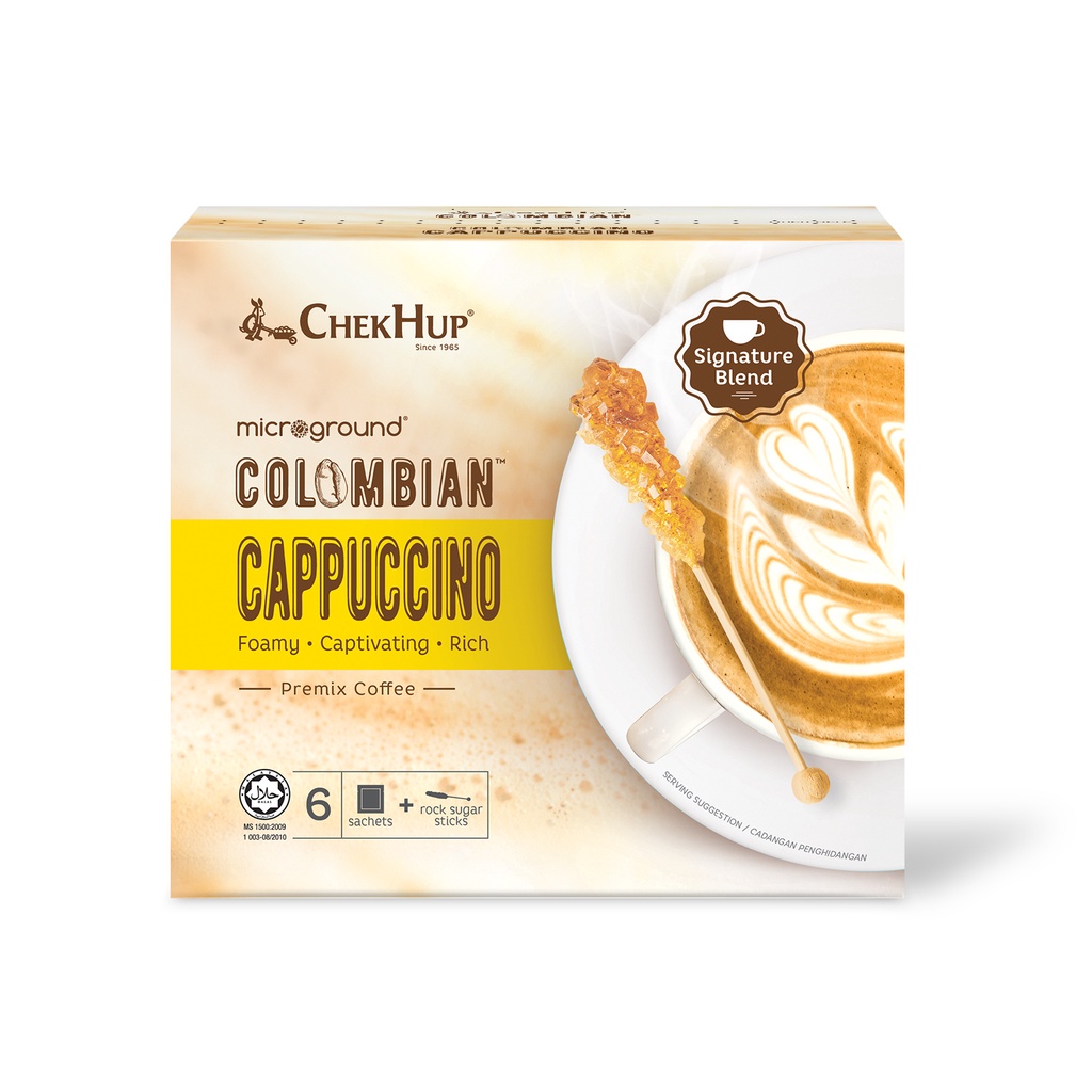 Cà phê Chek Hup Microground Colombian Cappuccino - Hộp 6 gói x 28g