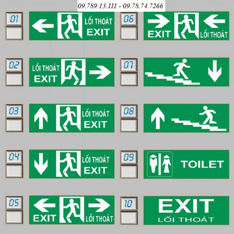 ĐÈN EXIT THOÁT HIỂM , ĐÈN CHỈ DẪN LỐI THOÁT , ĐÈN THOÁT HIỂM PHÒNG CHÁY CHỮA CHÁY