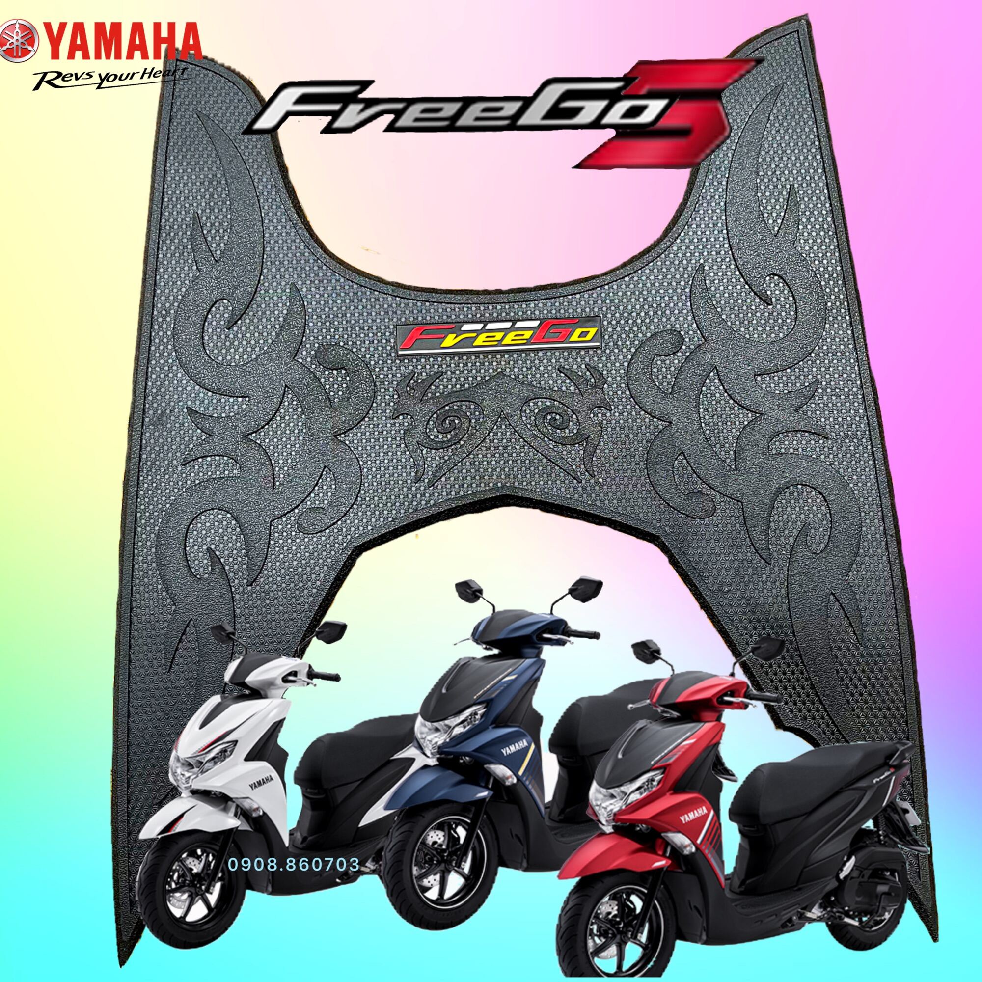 Thảm xe Yamaha Freego, thảm cao su lót sàn xe Freego
