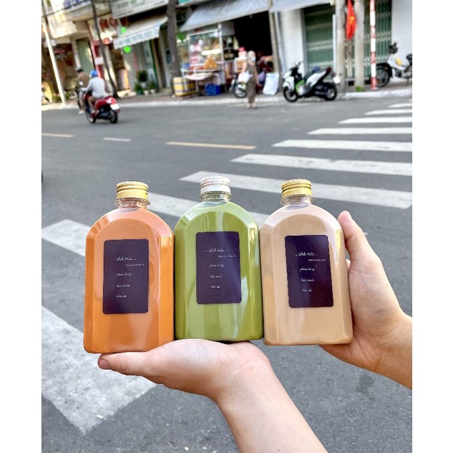 Combo 50 chai nhựa dẹp tròn 330ml nắp nhôm cao cấp fi 28