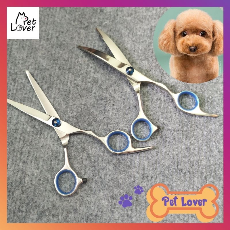 [Hoàn Tiền 10%] Kéo tỉa lông chó, kéo cắt lông chó méo, sắc bén, không rỉ, dễ dàng tạo kiểu lông thú cưng, hàng loại 1, LỖI 1 ĐỔI 1- Petlover