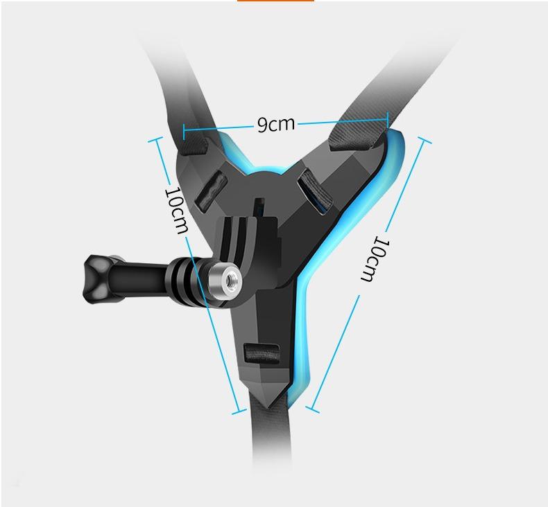 Phụ kiện camera hành trình - Bộ dây gắn cằm kèm vít siết (Đen)