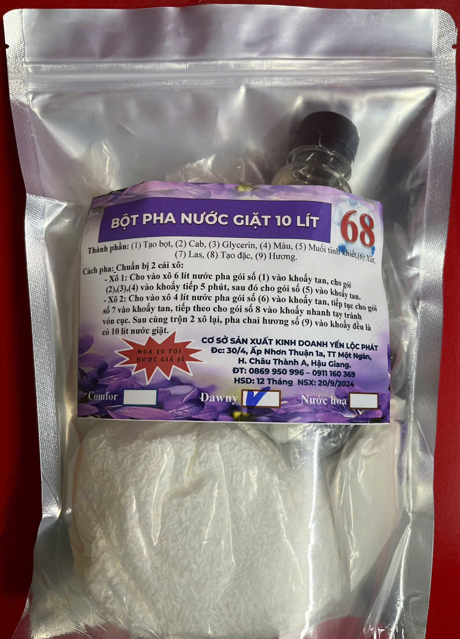 Bột pha nước giặt 10 lít (68) hương nước hoa