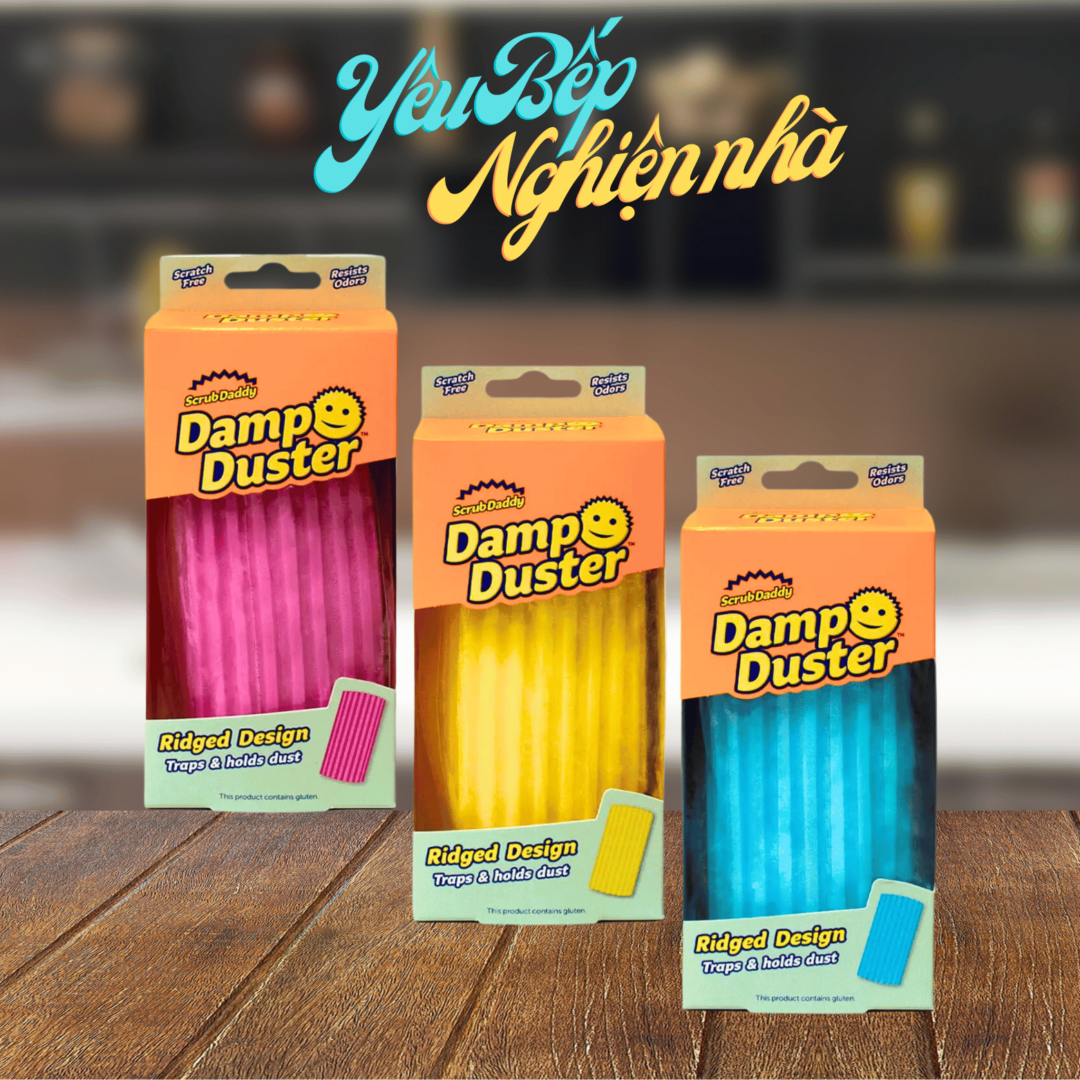 [HCM] Miếng Bọt Biển Scrub Daddy Lau Bụi Mọi Ngóc Ngách Damp Duster
