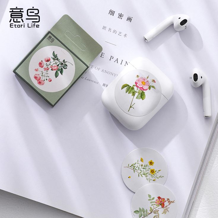 Bộ 46 sticker hàn quốc hoa lá trang trí e33
