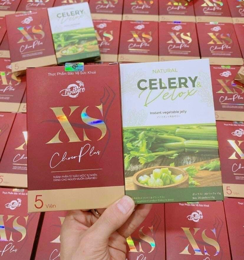 KẸO GIẢM CÂN SOCOLA XS chính hãng BIBICO tặng kèm thạch giảm cân