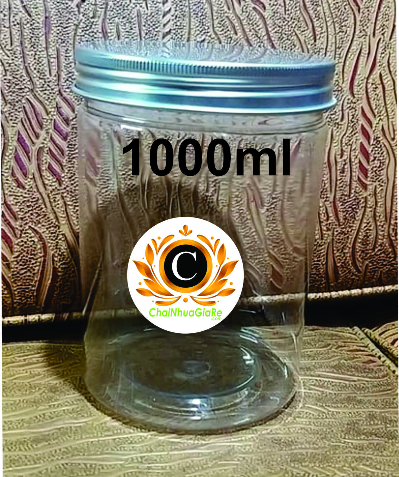 20 hủ nhựa pet nắp bạc 1000ml