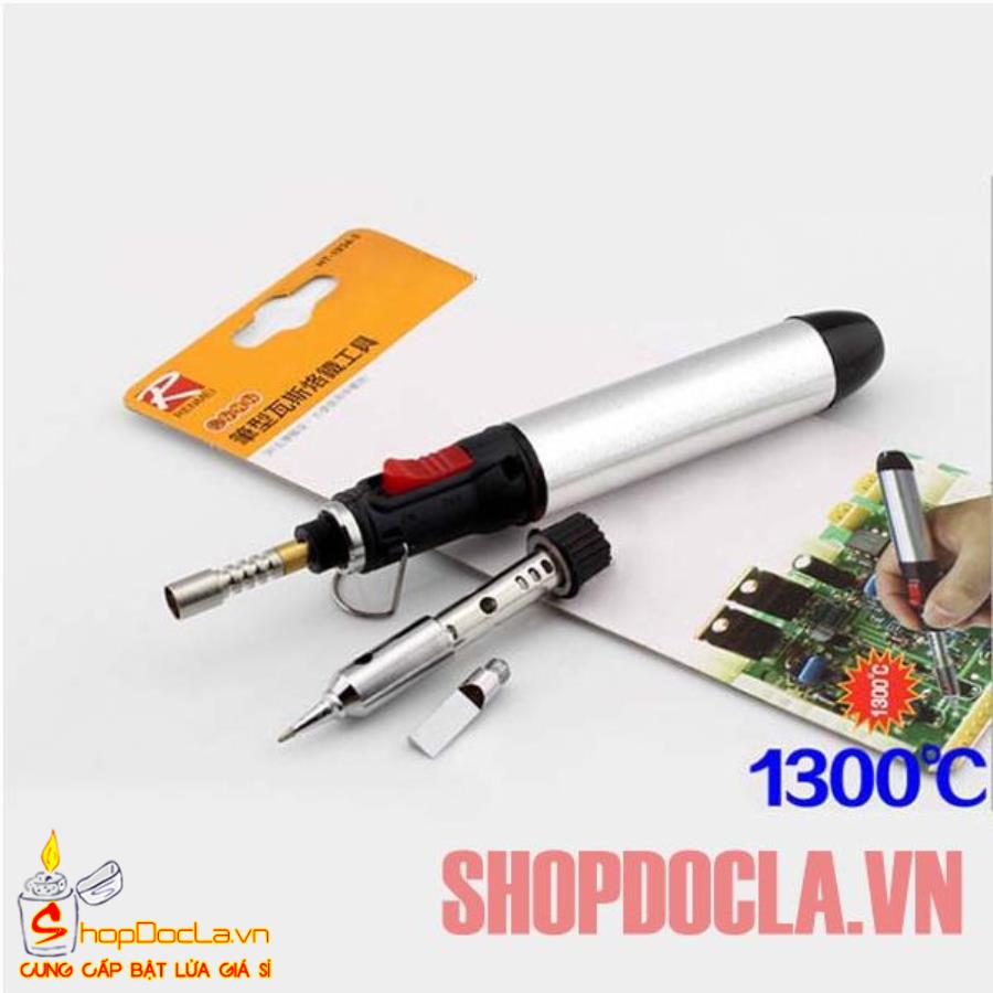 Bút khò gas mini HT-1937 CÓ NHIỀU ĐẦU THAY ĐỔI Bút khò, mỏ hàn thiếc bằng GAS (V2)