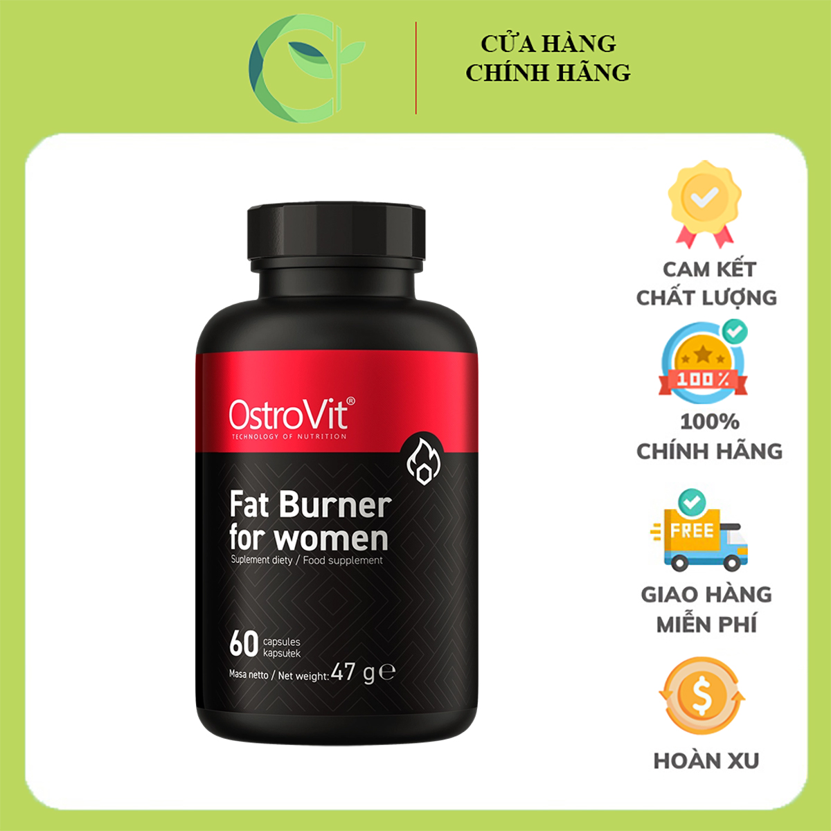 Ostrovit fat burner for women 60 viên - hỗ trợ giảm cân hiệu quả cho phụ nữ