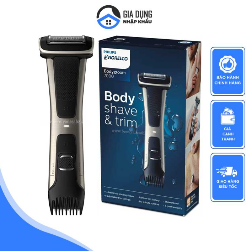 Máy Tông Đơ, Máy Cạo Lông Philips BG3010, BG5025, BG7030, Máy Triệt Lông Toàn Thân, Máy Cạo Lông Chân, Vùng Bikini, Nách, Máy Cạo Lông Vùng Kín Cho Nam Và Nữ, Pin Khỏe, Sạc Nhanh, Chống Nước, Nhập Đức, Bảo Hành 12 Tháng