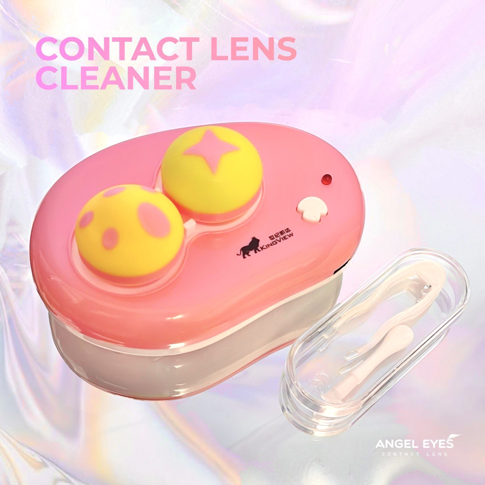 Máy rửa lens tự động siêu sạch sạc USB tiện dụng thương hiệu Angel Eyes Máy rửa kính áp tròng | Dụng củ rửa lens