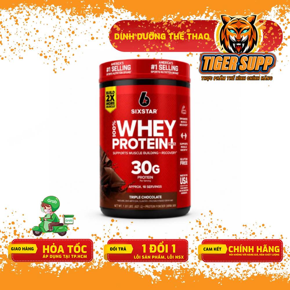 Thực phẩm bổ sung Sixstar 100% Whey Protein Plus - Hỗ trợ cơ bắp phát triển, thay thế bữa ăn nhanh chóng cho lối sống năng động