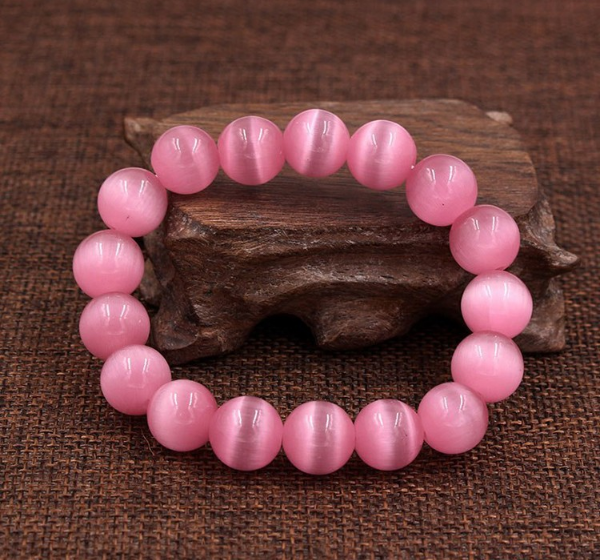 [HCM]Vòng tay chuỗi đá mắt mèo 10ly (Trắng đẹp chuẩn )