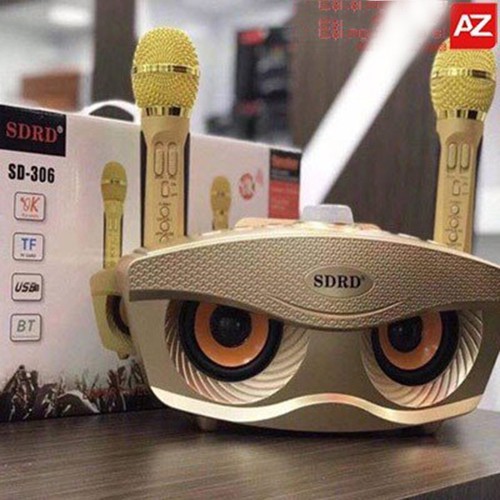 Mic karaoke bluetooth không dây kèm loa SD 306 Âm Thanh Trầm Ấm