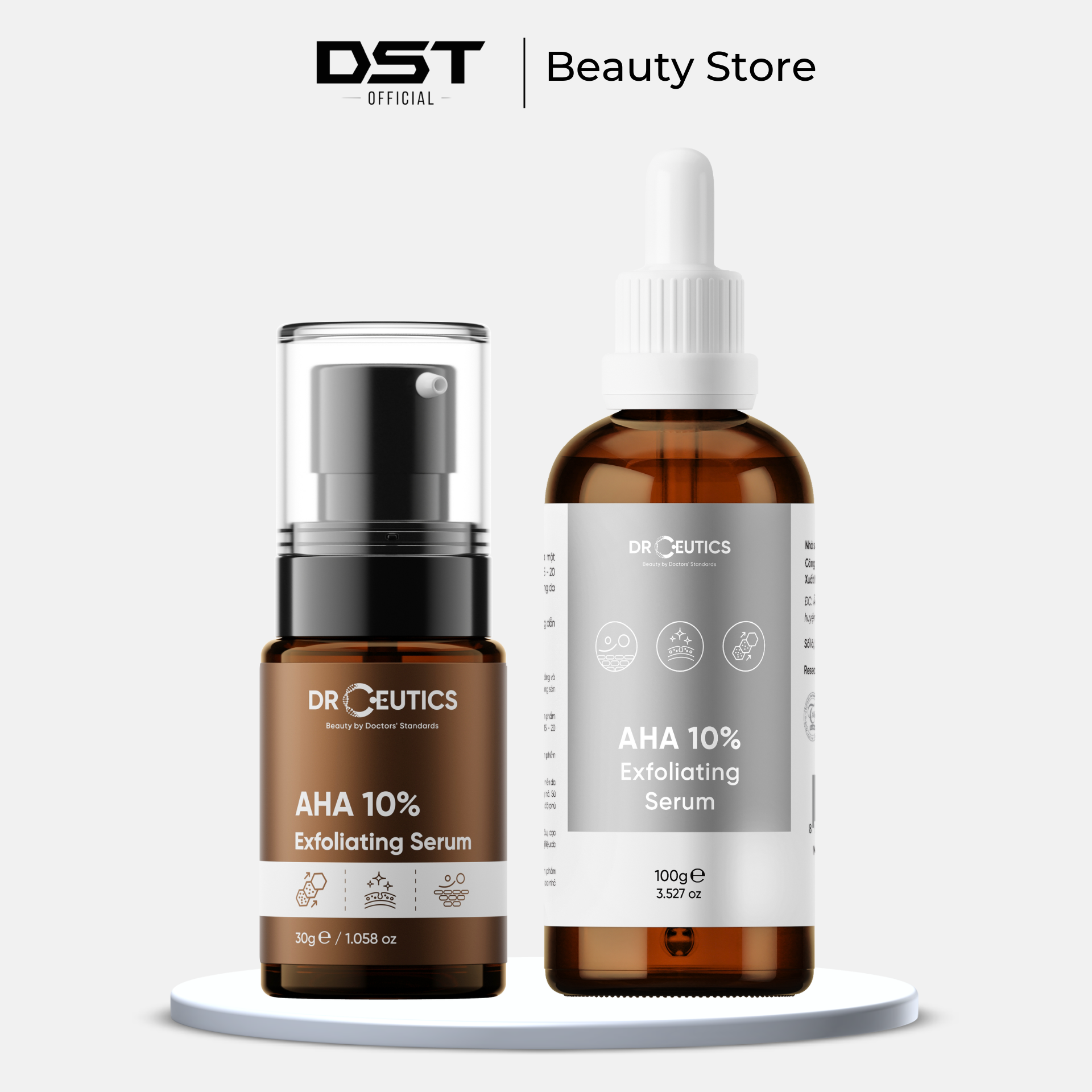 Serum AHA DrCeutics Tẩy Da Chết Làm Sáng Và Chống Lão Hóa Da AHA 10% Exfoliating