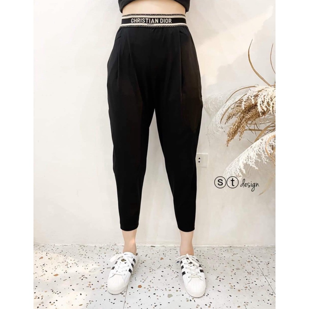 Quần baggy bigsize chất umi hàn loại 1 cạp chun chữ dãn thoải mái
