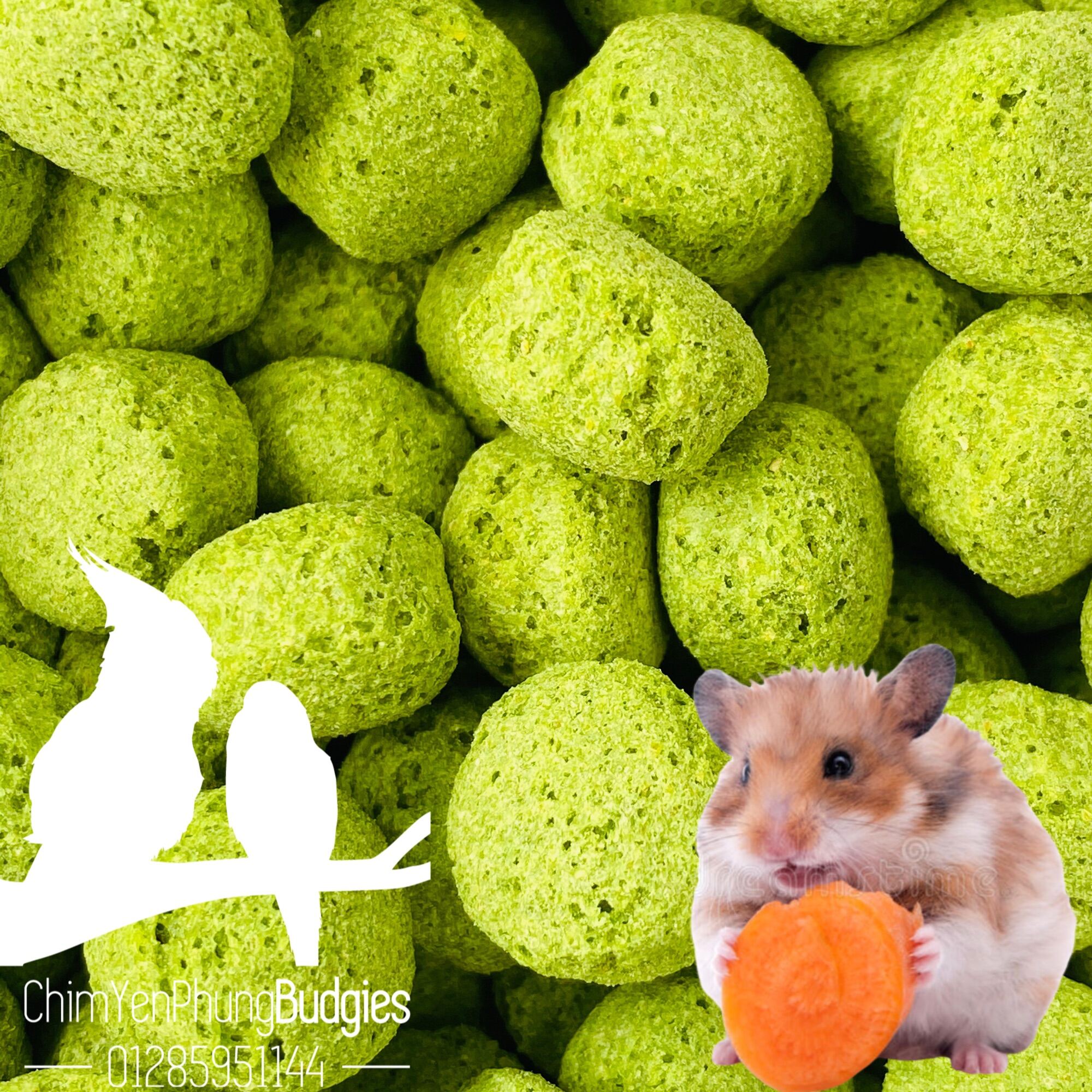 100g bánh mài răng, bánh rau củ (Bánh Bò xanh) thức ăn dinh dưỡng cho Hamster, Thỏ, Bọ...