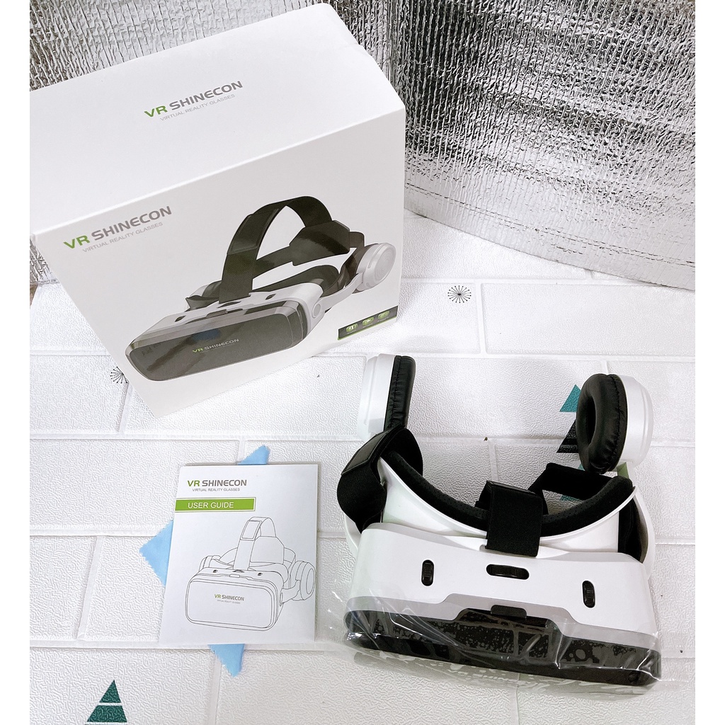 Kính thực tế ảo 3D Vr Shinecon G04BS new Bluelens, tai nghe bluetooth cho điện thoại 7.2inch