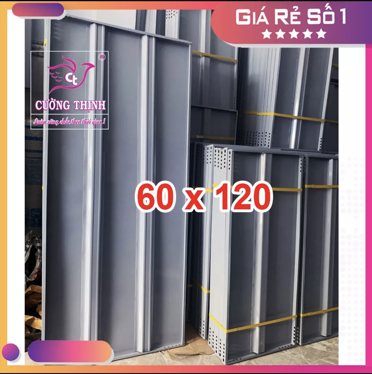 Mâm sắt rộng 60cm x dài 120cm, dày 8dem, lắp ráp kệ sắt, trọng tải 100kg/ tầng