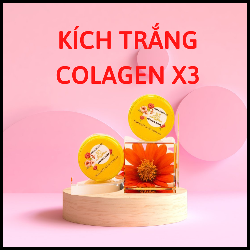 Kích trắng colagenx3 mỹ phẩm ĐÔNG ANH hàng chính hãng hỗ trợ trắng siêu nhanh dưỡng ẩm da chống nắng 45+