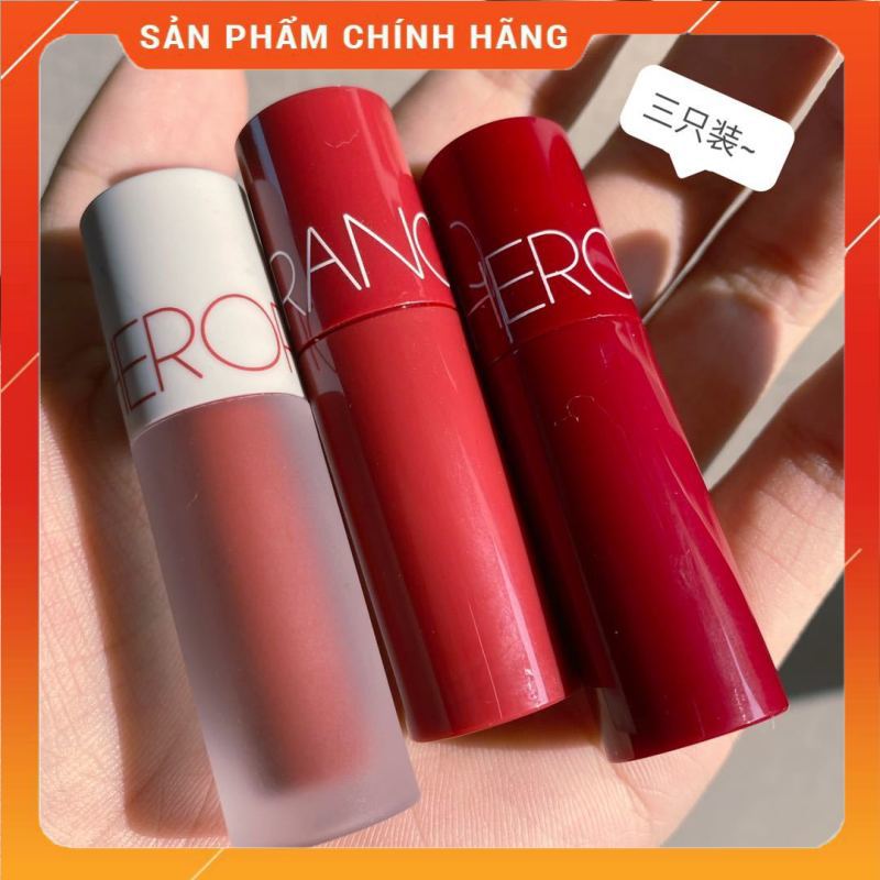 Set 3 Thỏi Son Kem Siêu Lì MINI Herorang Best Warm & Cool Tint Mềm Mượt , Bền Màu