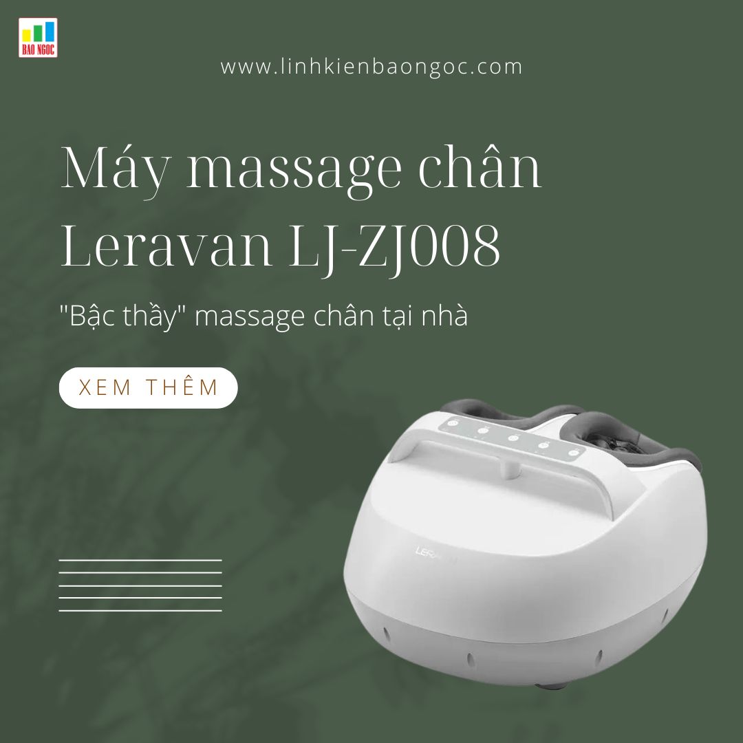 Máy massage bấm huyệt bàn chân Xiaomi Leravan nhào trộn kèm sưởi ấm tại nhà LJ-ZJ008