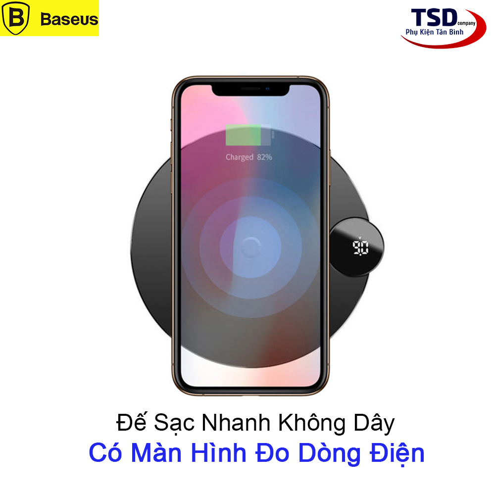 [HCM]Đế Sạc Nhanh Không Dây Baseus Digital LED Display ( Qi Wireless Quick Charger )