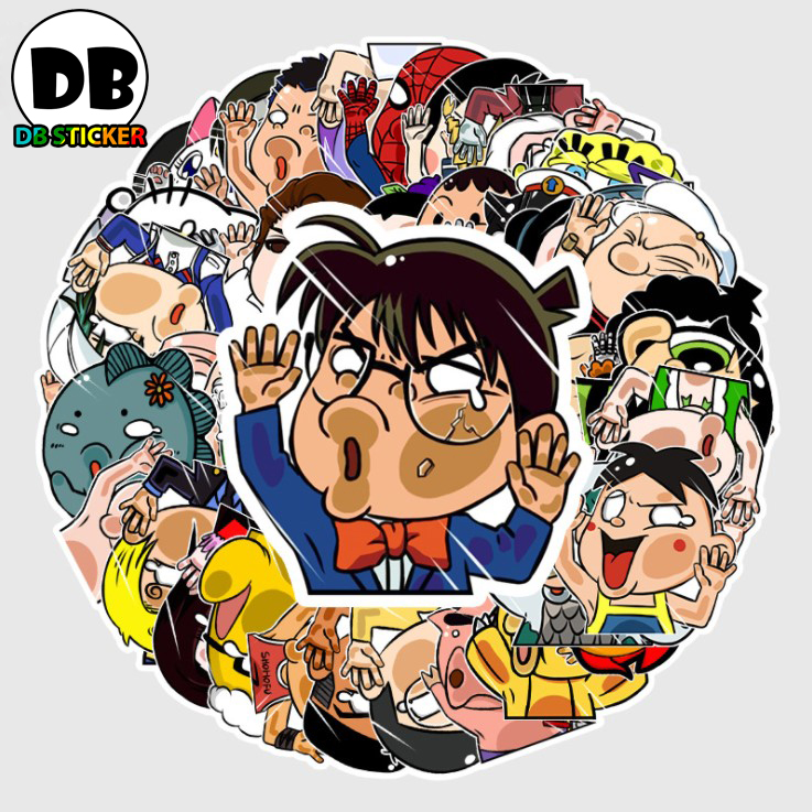 [Set 53 Cái] Sticker hoạt hình cute, dễ thương dán trang trí laptop, mũ nón bảo hiểm, vali, xe tay ga - DB.079