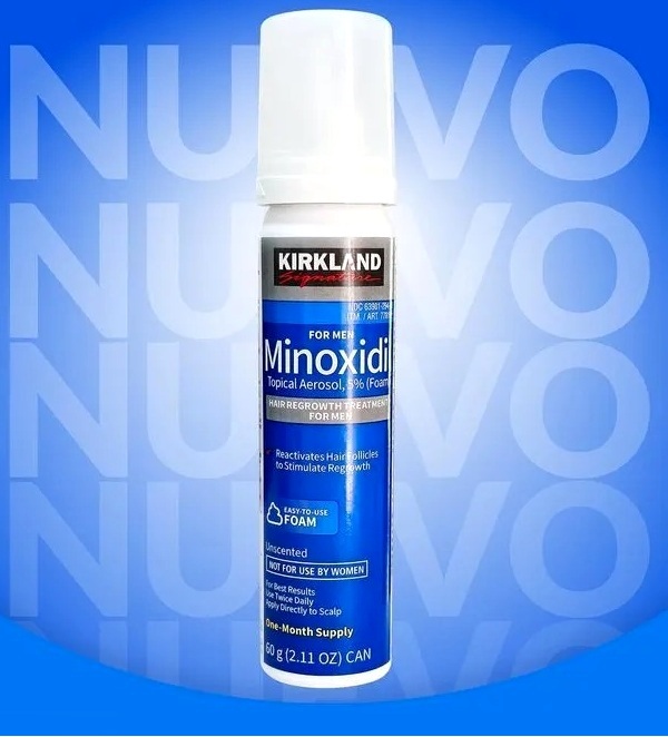 [ Expiry Date : 08 - 2025 ] Minoxidil 5% KirKland Dạng Foam ( Dạng Bọt ) USA Sản phẩm Mọc Tóc, mọc Râu   từ Hoa Kỳ  FDA phê duyệt - (  Thuoc mọc râu , mọc tóc  Minoxidil 5% Bọt  ) .