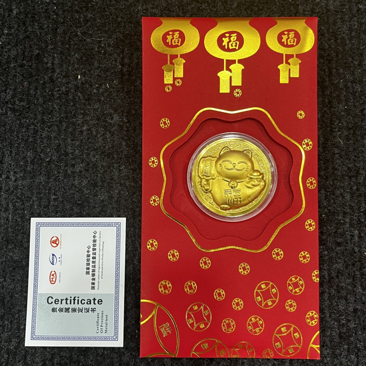 [Lì xì tết 2023] Bao lì xì hình con mèo vàng 2023 Quý Mão may mắn thu hút tài lộc