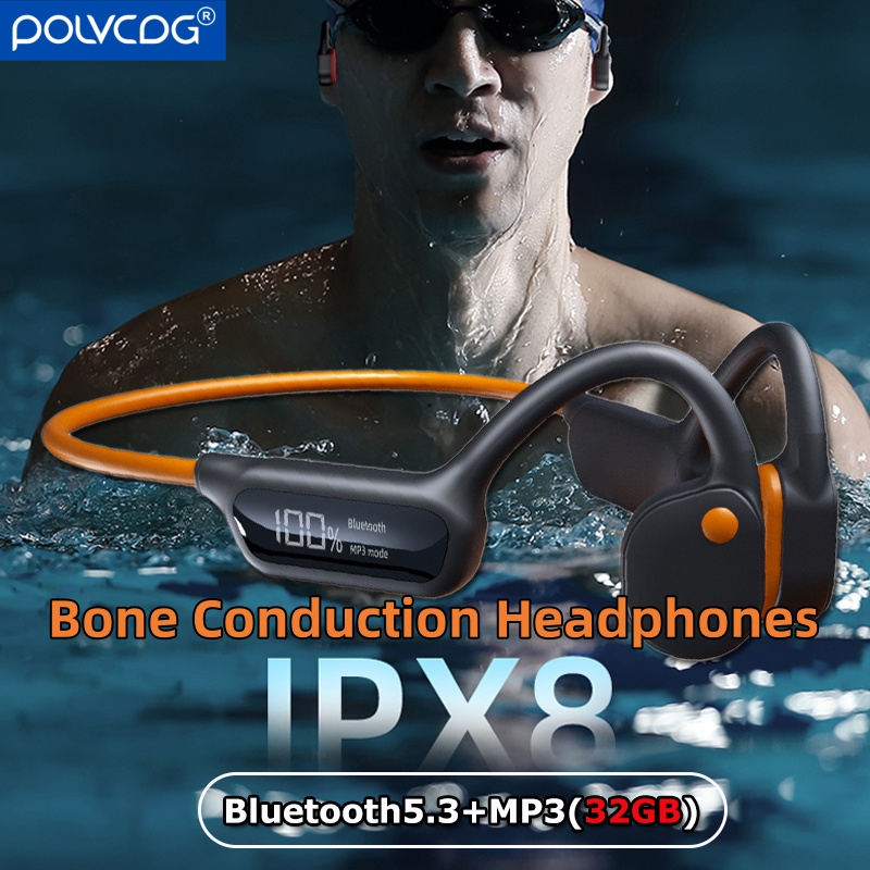 [POLVCDG X10/X7 IPX8 Waterproof LED Screen 32G Swimming Bone Conduction Headset 5.3 IPX8 Waterproof Bluetooth Wireless Sports Headphone With Mic,POLVCDG Bone Conduction Earphone Swimming Headphones Bluetooth Earphone Waterproof Swimming Sport Earbuds Ipx8 Waterproof Earphone X10 Pro,]
