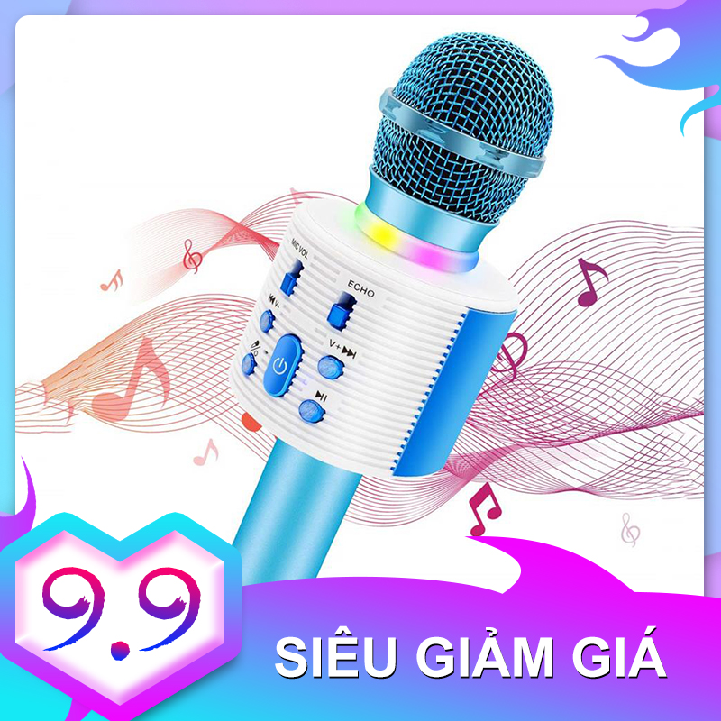 mic hát karaoke cầm tay mini - Micro karaoke bluetooth không dâymicro karaoke gia đình Âm thanh nổi 3D