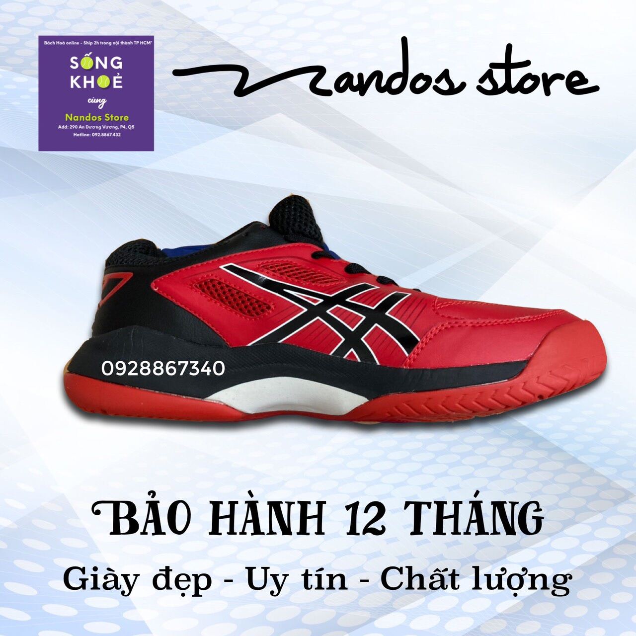 Nandos store - giày tennis a.s.i.c.s thương hiệu djokovic- t10/2021